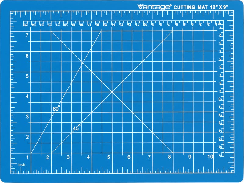 Dahle Vantage 10690 Premium Self-Healing Cutting Mat, 9"x12", 1/2" Grid, 5 Layers for Max Healing, Perfect for Crafts & Sewing, Blue - Image 1